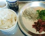 ＊ジャコと梅ザーサイの炒飯＊作り方1写真