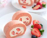 ひな祭りにも＾＾苺のシフォンロールケーキ作り方1写真