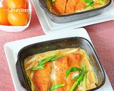 【ホシサン★だししょうゆ】カツとじ煮♪作り方5写真
