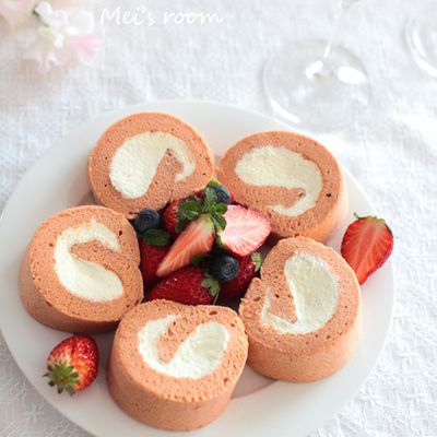 苺シフォンロールケーキ 苺のシフォンロール | レシピ | 富澤商店