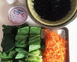 栄養満点♡小松菜とひじきの5色炒め♡作り方1写真