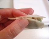 餃子の包み方＊自己流（チェシャ猫型）作り方5写真