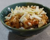 チーズとトマトで焼き麻婆どんぶり作り方1写真