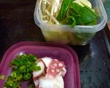 タコと青菜のにんにく炒め!作り方1写真
