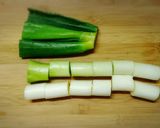ネギたっぷりゆず塩豆苗肉巻き鍋作り方1写真