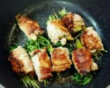 ネギたっぷりゆず塩豆苗肉巻き鍋作り方4写真