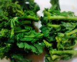 簡単☆菜の花とタコのガーリックバター作り方1写真