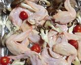 鶏手羽先と霜降りヒラタケの塩糀焼き作り方3写真