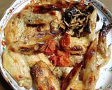 鶏手羽先と霜降りヒラタケの塩糀焼き作り方5写真