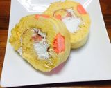 桜柄♡ふあふあロールケーキ♡作り方9写真