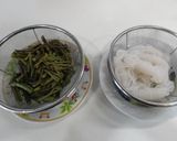 山菜と里芋＊鶏ひき肉の煮物作り方1写真