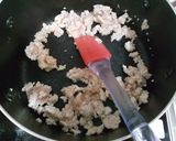 山菜と里芋＊鶏ひき肉の煮物作り方3写真