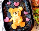 玄米くまちゃん海苔弁当 と春おかず作り方3写真
