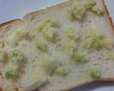 ロマネスコ×魚ニソのカレー風味トースト作り方2写真