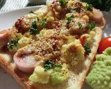 ロマネスコ×魚ニソのカレー風味トースト作り方5写真