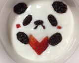 簡単♡ラブリーパンダのヨーグルトアート作り方7写真