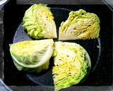 朝食5分☆春キャベツ&目玉焼きプレート♪作り方2写真
