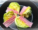 朝食5分☆春キャベツ&目玉焼きプレート♪作り方3写真