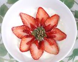 いちごのお花★ヨーグルトアート作り方5写真