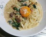 ☆キムカルボうどん☆作り方13写真