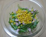 水菜と魚肉ソーセージのマヨポン酢サラダ作り方3写真