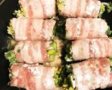 マヨ&焼肉ダレで♪菜の花の肉巻き作り方5写真