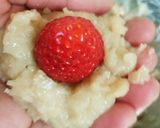 *ぎゅうひで苺大福-ほのかなさくら風味*作り方3写真