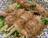 簡単*レンチン！豆苗豚バラ巻き♡作り方7写真