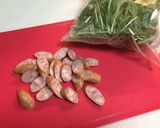 フライパンのみ!水菜とウインナーのパスタ作り方1写真