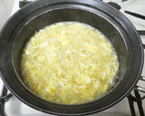 もやしとふわとろ卵！中華たまごスープ作り方7写真