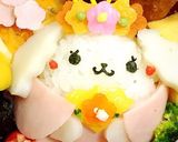ポムポムプリンとマカロンひな祭りキャラ弁作り方5写真