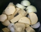 さつまいもと玉ねぎの豆乳ポタージュ作り方1写真