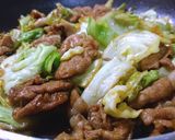 豚の角煮の煮汁で豚肉とキャベツの煮炒め作り方6写真