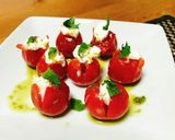 ミニトマトとクリームチーズのカプレーゼ作り方5写真