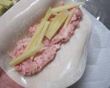 豚ひき肉と生姜の皮巻き焼き作り方3写真