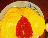 レンジで、キムチ炊き込みご飯オムライス作り方3写真