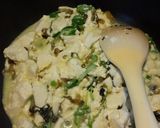 高菜と豆腐の卵とじのっけ豚骨ラーメン作り方2写真