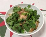 我が家のパクチーｄｅ温玉納豆丼作り方3写真