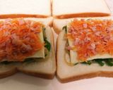 ひし餅柄に見立てたホットサンド。作り方7写真