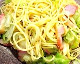 【パスタ】レタスとベーコンのオイルパスタ作り方3写真