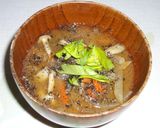 夏バテ体にいいお味噌汁(にんにく+ごま）作り方2写真