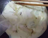 エリンギと玉ねぎの豆乳カルボナーラ♪作り方5写真