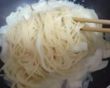 エリンギと玉ねぎの豆乳カルボナーラ♪作り方6写真