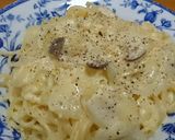 エリンギと玉ねぎの豆乳カルボナーラ♪作り方8写真
