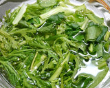 簡単！舞茸と青菜のこんぶ茶炒め作り方1写真