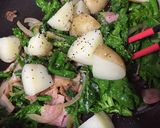 デリ風♡新じゃが&菜の花の厚焼きキッシュ作り方4写真