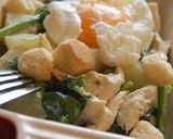 『温野菜ととろ～り卵のディッシュサラダ』作り方6写真