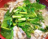 にんにく香る鶏ガラベースの豚うどん作り方4写真