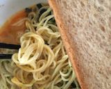 ダブルたまごのカルボナーラ風ラーメン作り方7写真