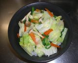 野菜がっつり！豚のしょうが焼き丼。作り方2写真
